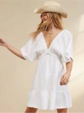 Aerie Women’s White V-Neck Midi Dress XL
NEW NO TAGS